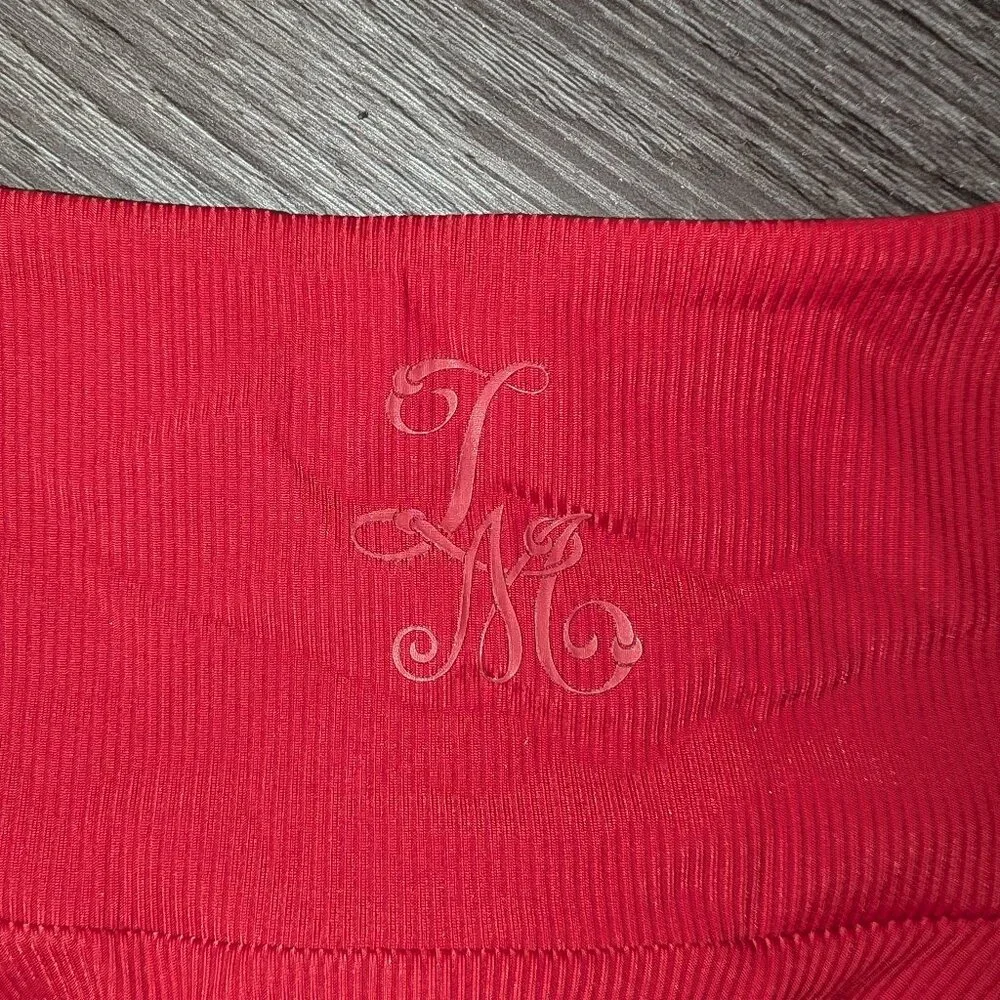 Asymmetrical Red Skirt with Shorts - Picture 8 of 8